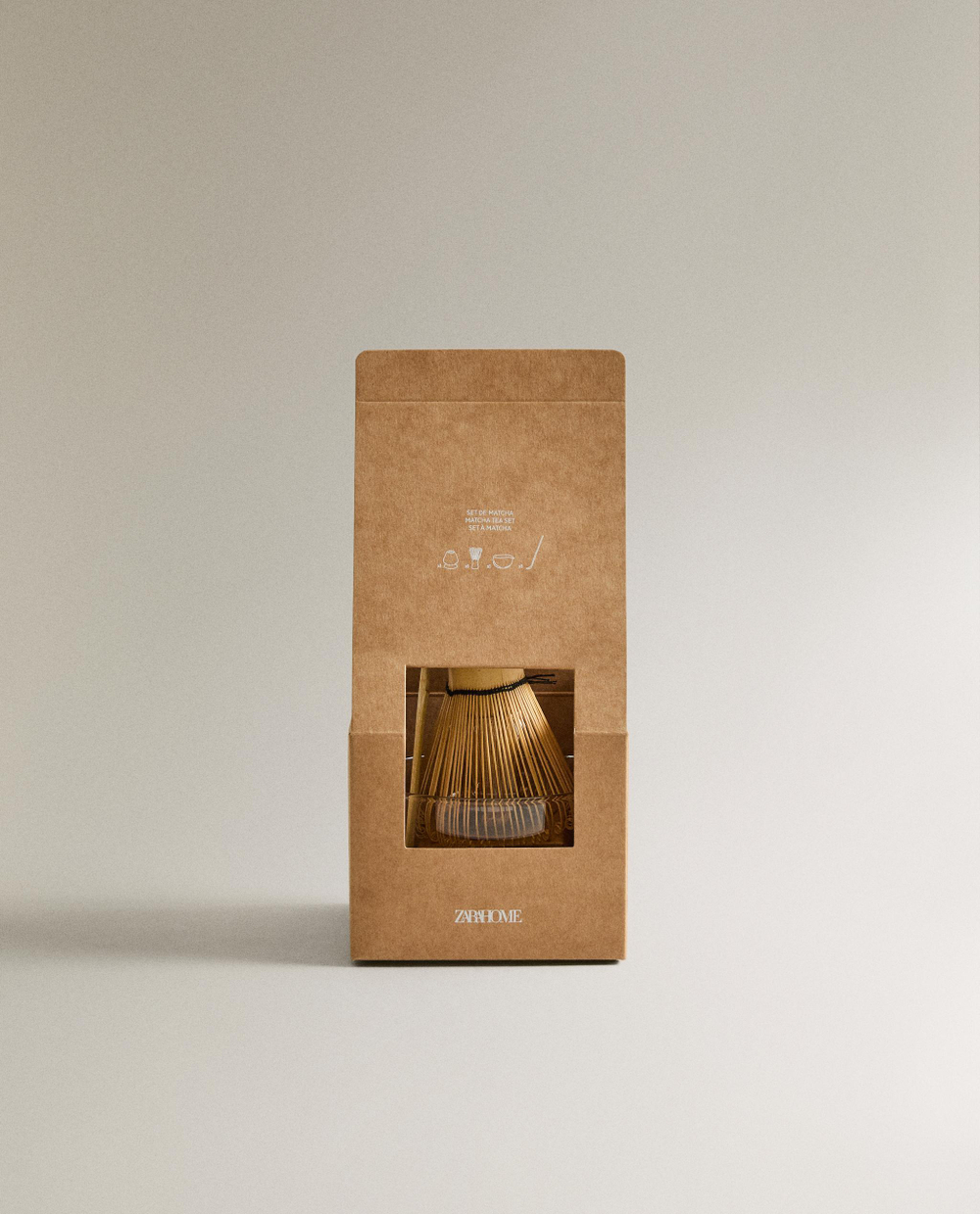 Zara Home набор для приготовления матчи из боросиликатного стекла, цвет прозрачный, 23.5 см