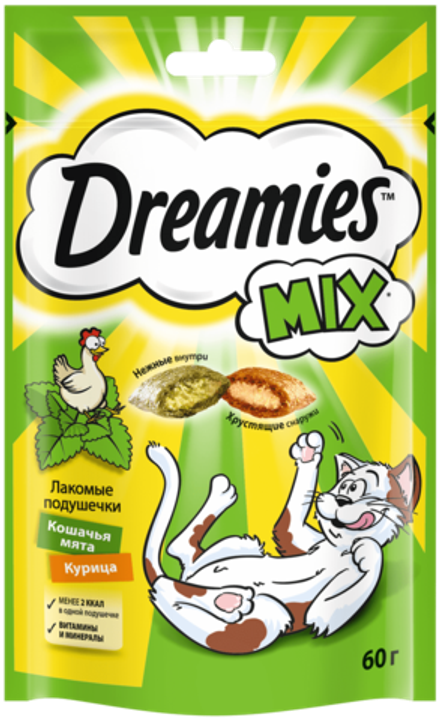 Dreamies Микс с куриц и мятой 6*60г