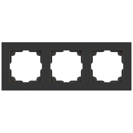 Рамка для розеток и выключателей Intro Accent 6-503-07 на 3 поста, СУ, графит
