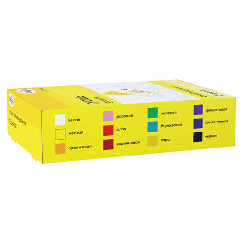 Гуашь ГАММА "Юный художник NEW", 12 цветов по 17,5 мл, без кисти, картонная упаковка, 221008