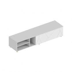 Тумба ТВ МС "Сандра" 2000 (Белый лофт)