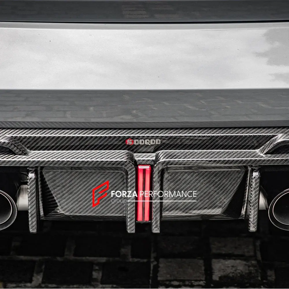 Карбоновый диффузор заднего бампера со стоп-сигналом для BMW M3 G80/G81 2020+ / M4 G82/G83 2021+ БМВ