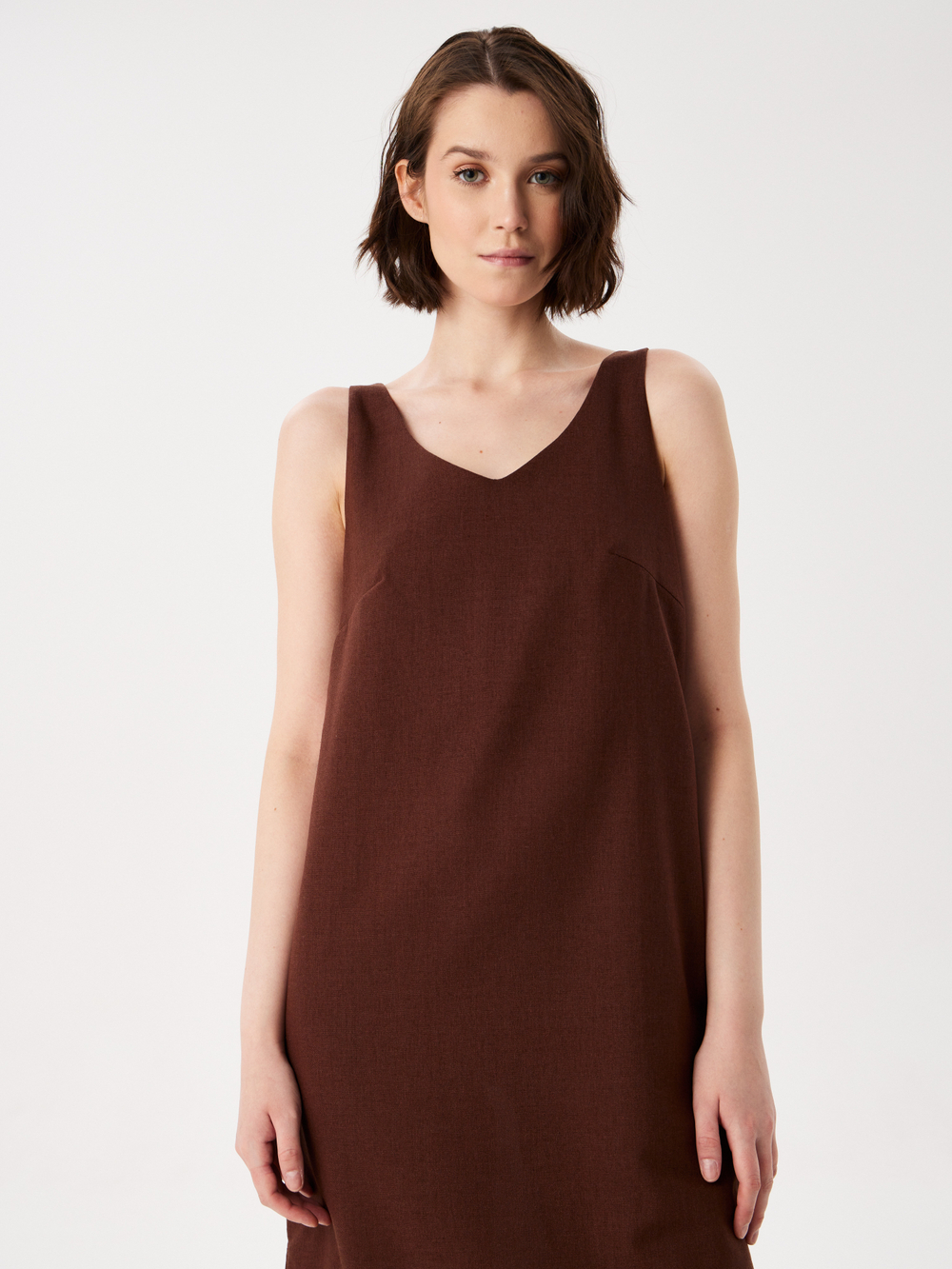 Сарафан льняной прямой