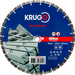 Диск алмазный сегментный турбо KRUGO MASTER по бетону 400х3,2х25,4х12mm, 81054000256
