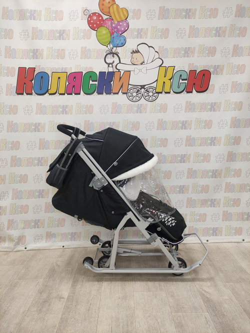Санки-коляски Ника 7-5K черный с шишкой