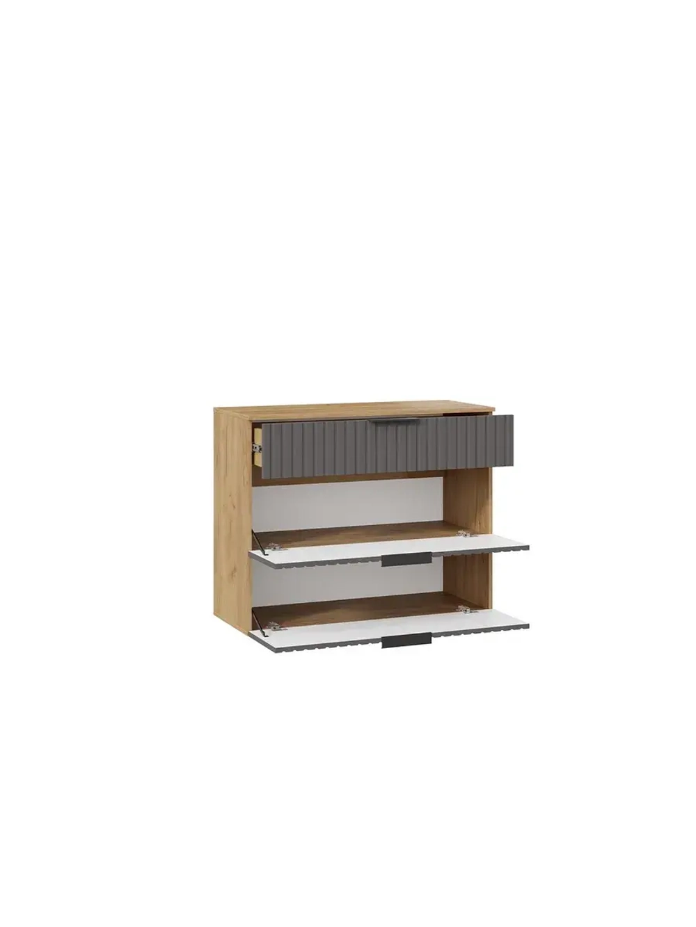 Прихожая с зеркалом Дуб Крафт золотой 220х43х226