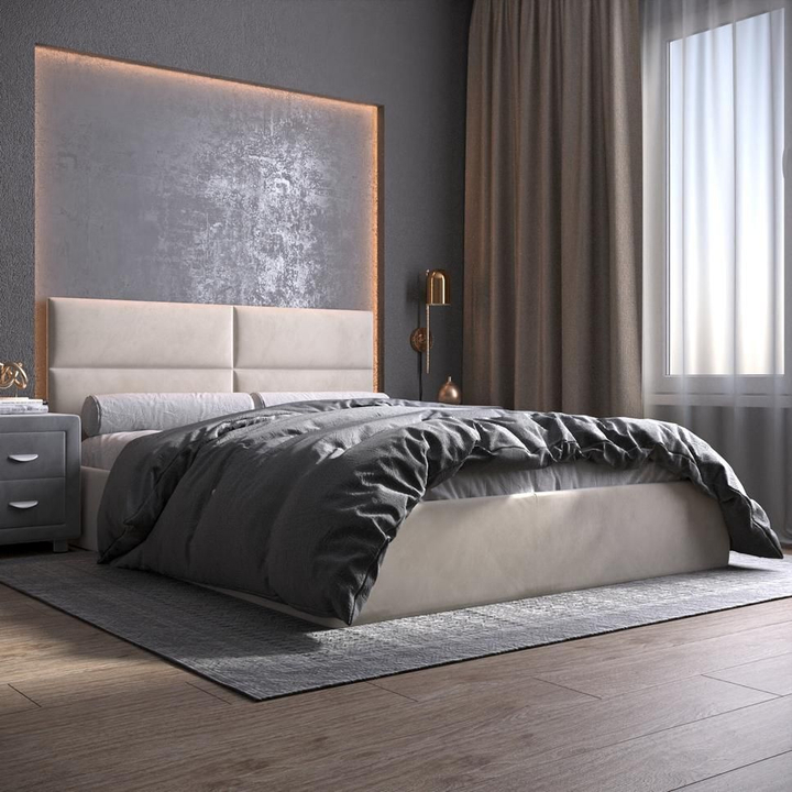 Двуспальная кровать с подъемным механизмом Квадро, 140х200