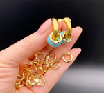 112-з Подвеска "Бублик", колечко, мятый метал, 12мм, позолота шт