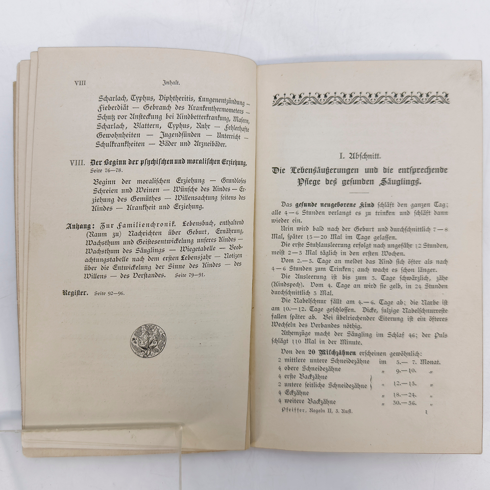 Пфайффер Л. Здоровое воспитание и домашний уход за ребенком. ч.2. веймар. Герман Булау. 1889г.