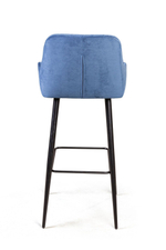 Стул барный Robert, бархат синий 29