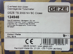 GEZE TS2000 NV BC EN2-4 в комплекте со стандартным рычагом