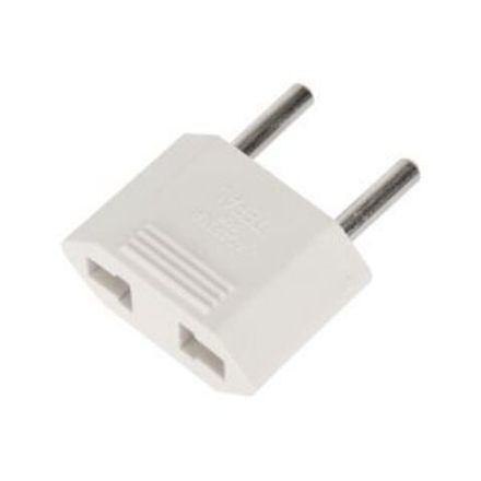 Адаптер сетевой (переходник) с Евро А/F на тонкую вилку С1 плоский «Тефаль» 6А б/з белый PROCONNECT