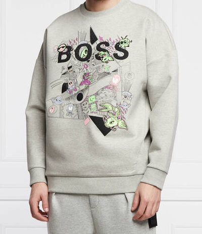 тощие salbo lotus BOSS GREEN - серый(50464627)