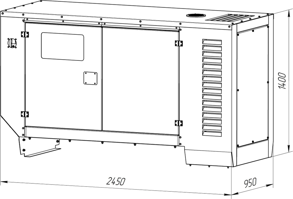 Шумозащитный кожух для генератора до 30 кВт