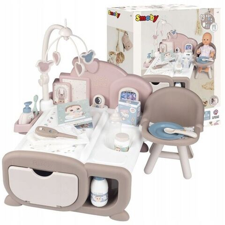 Игровой набор Smoby Baby Nurse - Электронный уголок для детской + 19 аксессуаров 220379