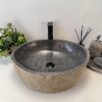 Раковина из речного камня RS-63381 (54*44*16) 0123