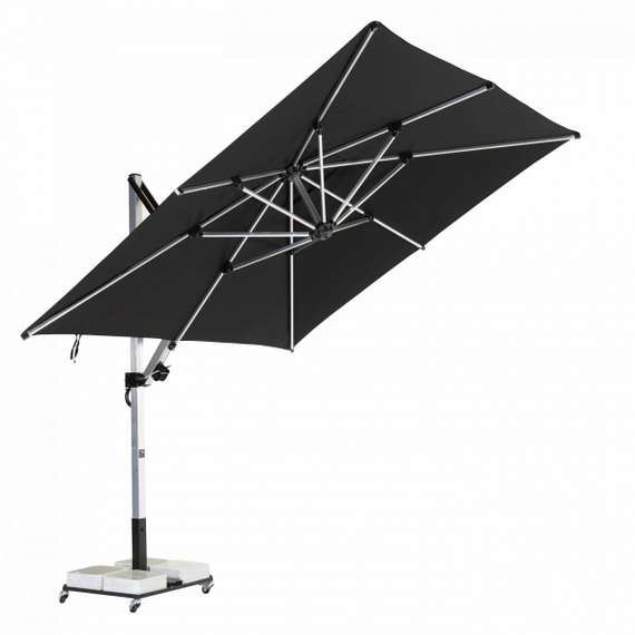 Зонт профессиональный 3х3 м Banana Plus, серебристый, бежевый