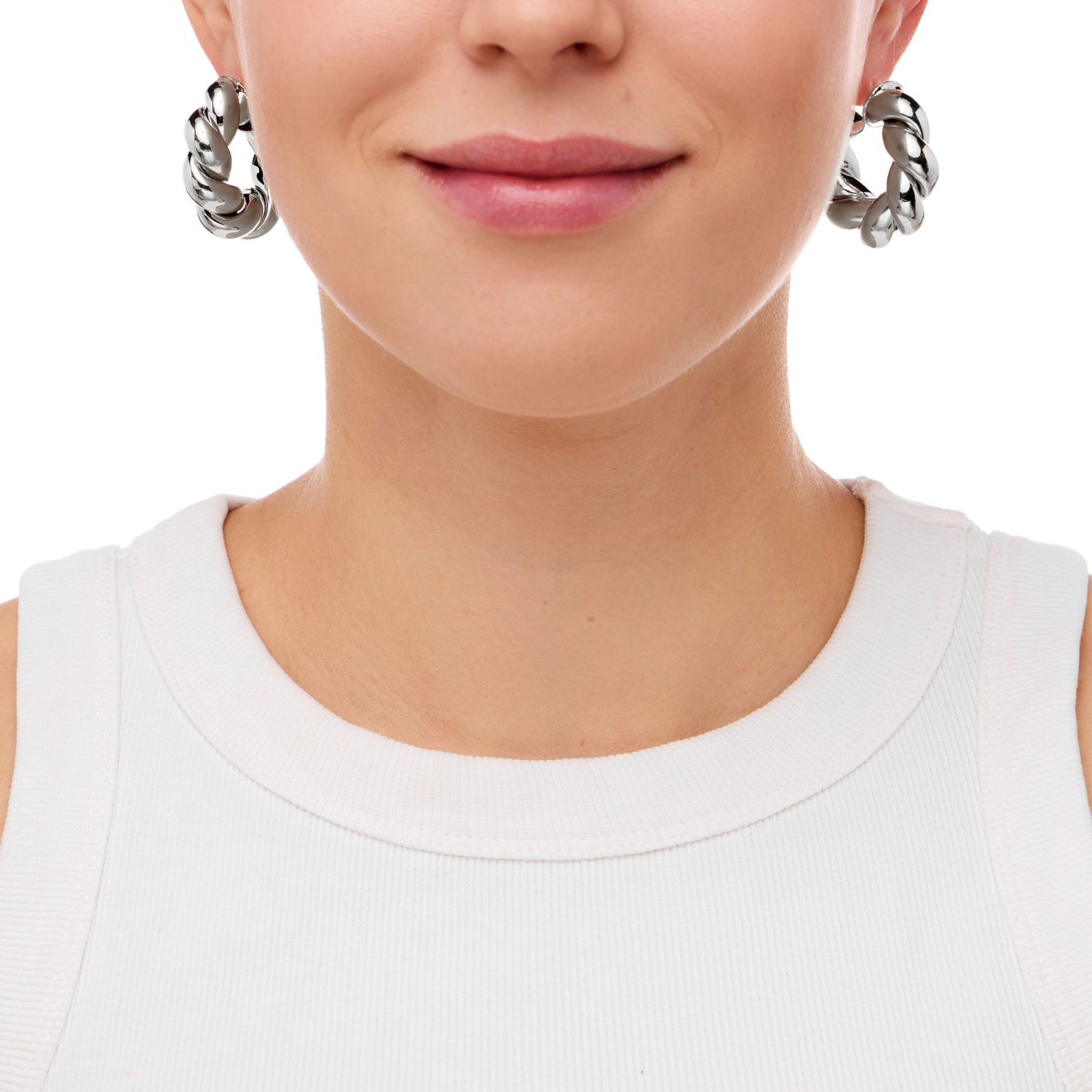 Серьги Highly Curved Earrings – Silver