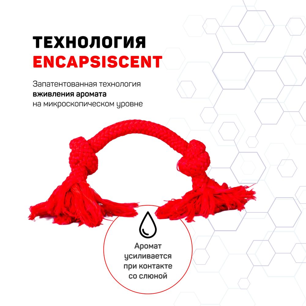 Жевательный канат Playology DRI-TECH ROPE для собак мелких пород с ароматом говядины, маленький, цвет красный Жевательный канат Playology DRI-TECH ROPE для собак мелких пород с ароматом говядины, маленький, цвет красный