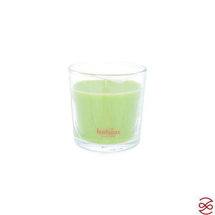 Свеча в стекле ароматическая Bolsius True scents 95/95 зеленый чай - время горения 43 часа