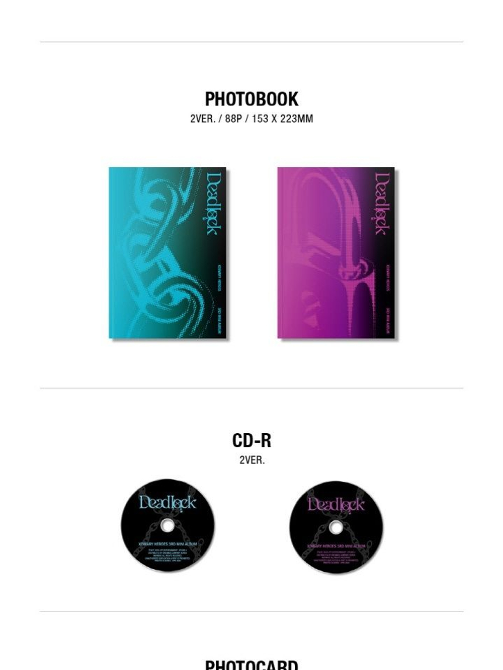 Альбом Xdinary Heroes - Deadlock 3rd Mini Album 2 Version SET