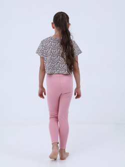 Брюки для девочки, модель №8, рост 128 см, пудровые