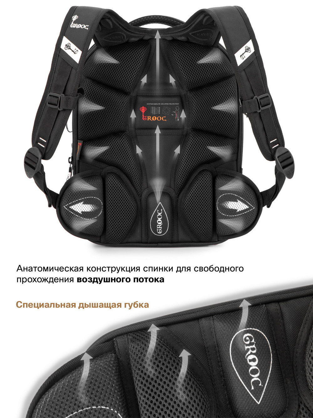 Ранец GROOC 16-11 + мешок + сумка-пенал