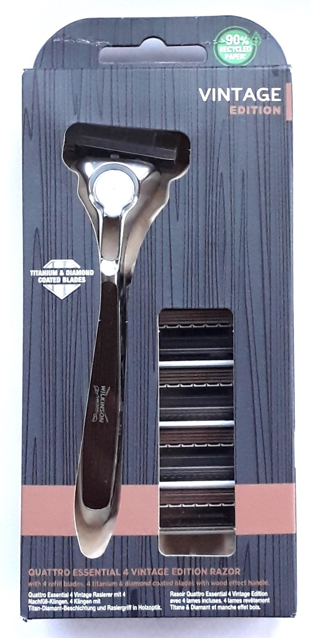 Wilkinson Sword станок Quattro Titanium Vintage Edition +5 кассет