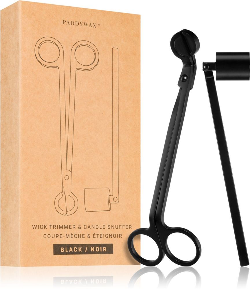 Paddywax Black wick trimmer + Black candle snuffer Accesories Wick Trimmer &amp; Candle Snuffer - Matte Black