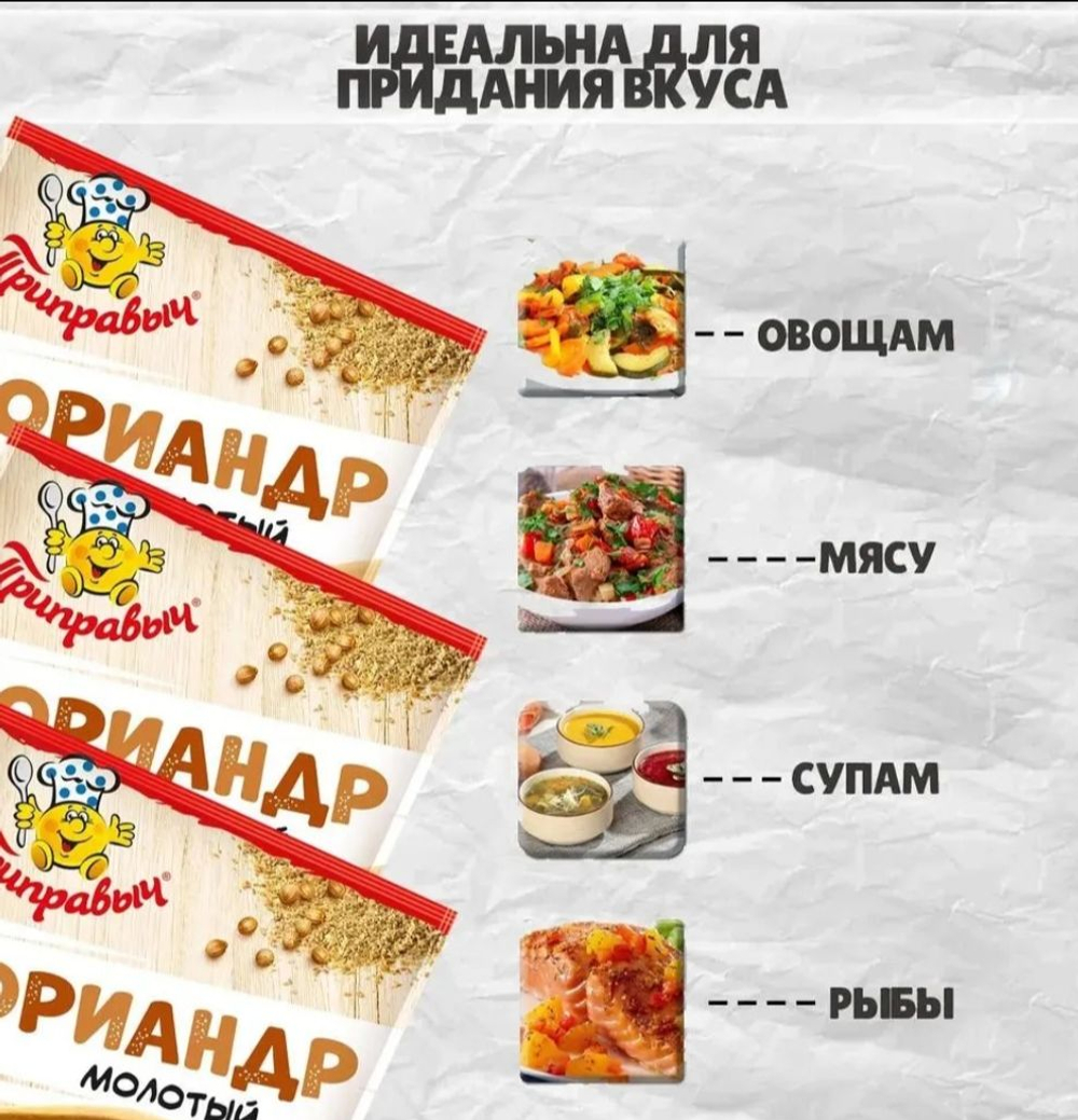 Приправа Кориандр молотый, 15 гр