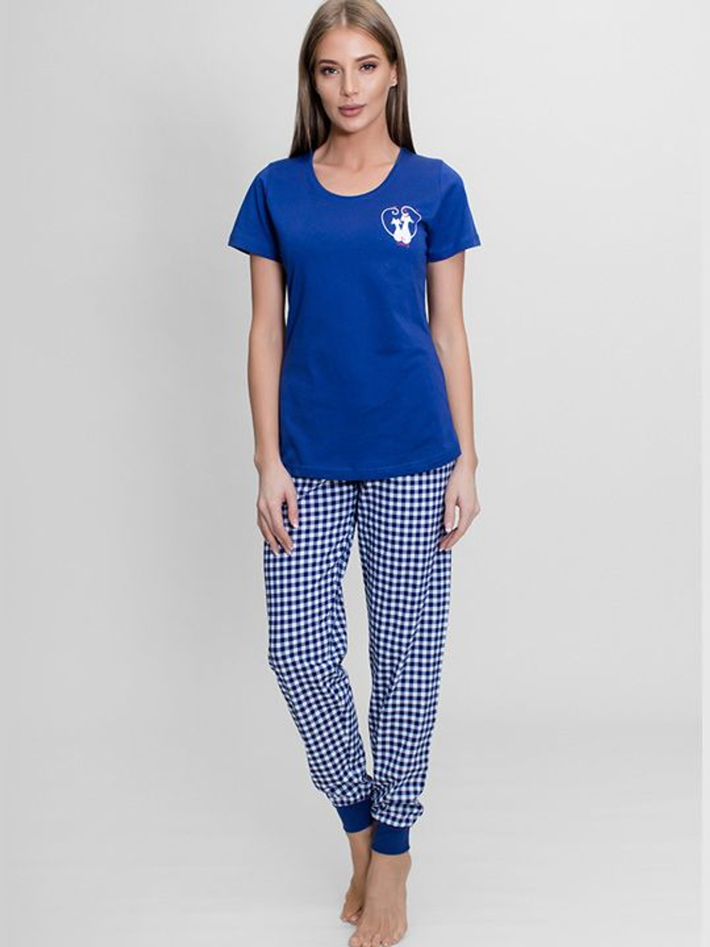 Домашний комплект с брюками и футболочкой (Размер: M) (Цвет: черный)