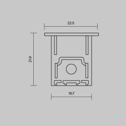 Комплект заглушек (для профиля 22×22) 2 шт. Maytoni 642051