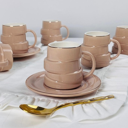 Lenardi 155-007 Кофейный набор 12пр. 140мл в под.уп.(х8)Фарфор