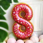 Шар фольгированный 32'/81см Цифра 8"Сладкий пончик»