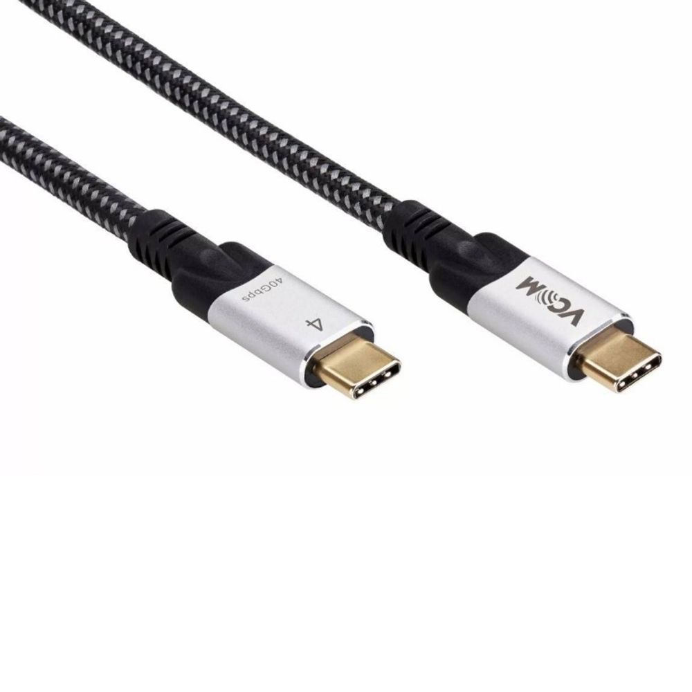 Кабель VCOM USB4 Type-C (M) - Type-C (M), 5K@60Hz, 8K@30Hz 40GBps, PD 240W, 1.5м