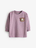 Лонгслив для мальчика Next 642-808, 3 шт., Белый, Фиолетовый, Зеленый