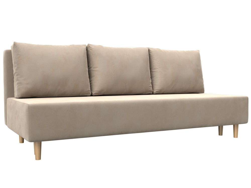 Диван прямой Лига-033 велюр Бежевый