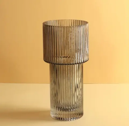 Ваза "Пэрис" 25см, цв.серый