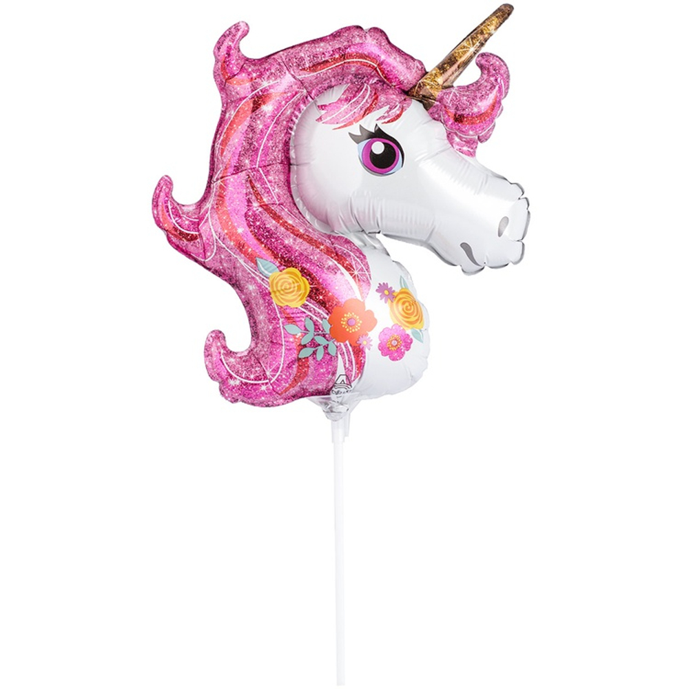 Шар Фольгированный Единорог Нежный голова (Ассорти)