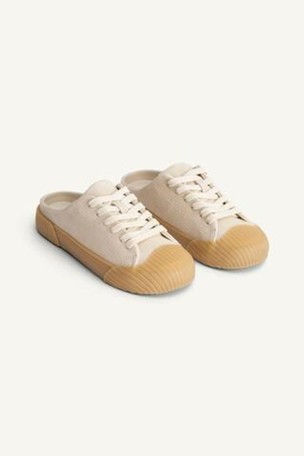 ZARA КОЖАНЫЕ КРОССОВКИ, БЕЖЕВЫЙ