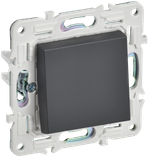 SKANDY Выключатель 1-клавишный кнопочный 10А SK-V14T титан IEK