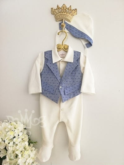 Комбинезон с жилеткой, чепчиком 91187КИ