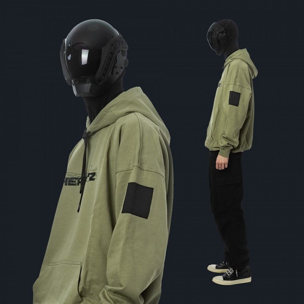 Худи Heartz  «Wave Logo» Black Series ED2 Olive Оливковый