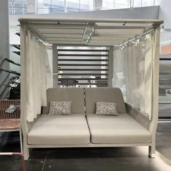 Шатер с лежаками Borromeo, бежевый, светло-серый