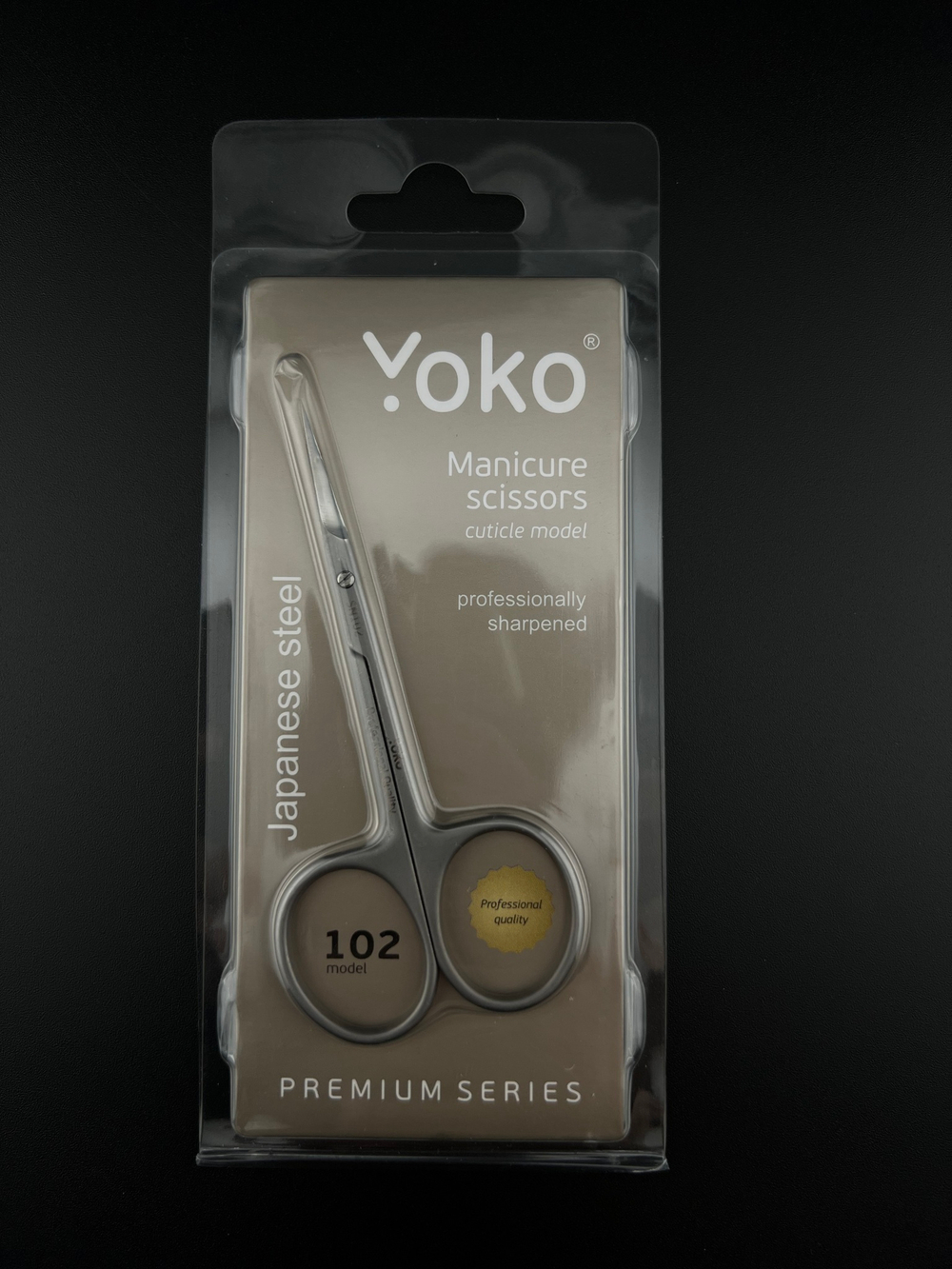 Ножницы для кутикулы Yoko SN 102, ручная заточка, 100мм