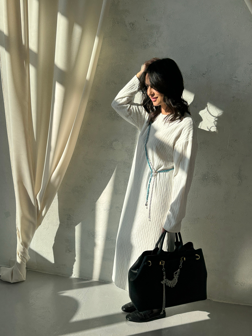 Платье «Косы» молочное