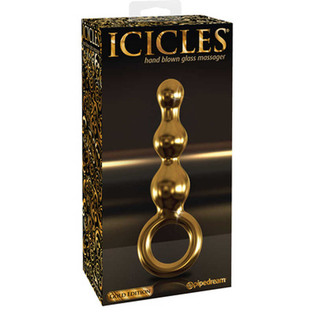 Анальный фаллоимитатор ICICLES Gold Edition G-Spot и P-Spot G10 золотой (Цвет: золотой)