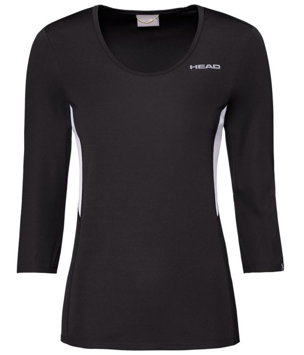 Женская футболка теннисная (dł. Рукава) Head Club Tech 3/4 Shirt W - black