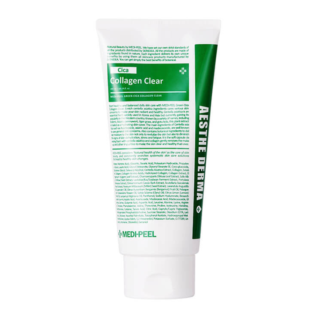 Коллагеновая пенка для умывания с CICA-комплексом Medi-Peel Green Cica Collagen Clear