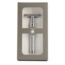 Т-образная бритва MUEHLE TRADITIONAL, c удлиненной ручкой, хром, closed comb (R 89 GRANDE)
